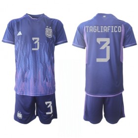 Goedkope Argentinië Nicolas Tagliafico 3 Kids Uittenue World Cup 2022